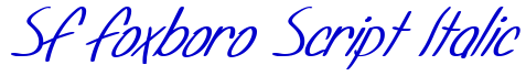 SF Foxboro Script Italic Schriftart